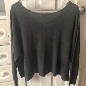 Off-the-Shoulder Sweater With Button Back
